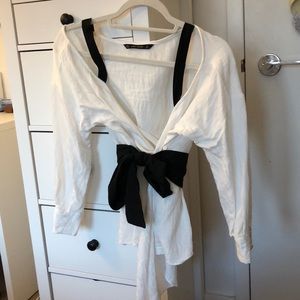 Zara wrap blouse